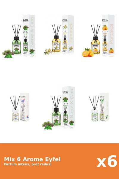 Eyfel Set 6 Mix Eyfel: 1x Iasomie, 1x Mana Maicii Domnului, 1x Orhidee, 2x Pi...