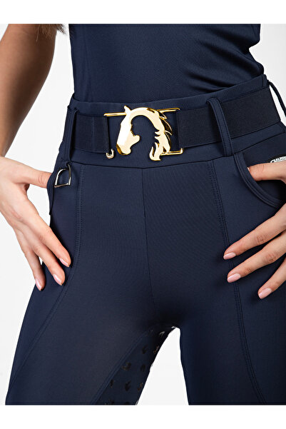 ALPHARİDER At Kız silüetli Lastikli Kemer Altın metal renk toka