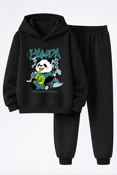 MAGORS Panda Printed 3-Yarn Quality Sweatshirt and Sweatpants Children's Top-...