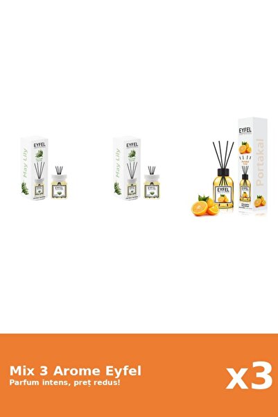 Eyfel Set 3 Mix Eyfel: 2x Lacramioare, 1x Portocala