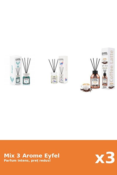 Eyfel Set 3 Mix Eyfel: 1x Angel, 1x Cafea, 1x Orhidee