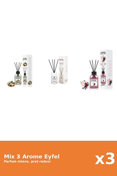 Eyfel Set 3 Mix Eyfel: 1x Bouquet, 1x Bumbac, 1x Nuca De Cocos