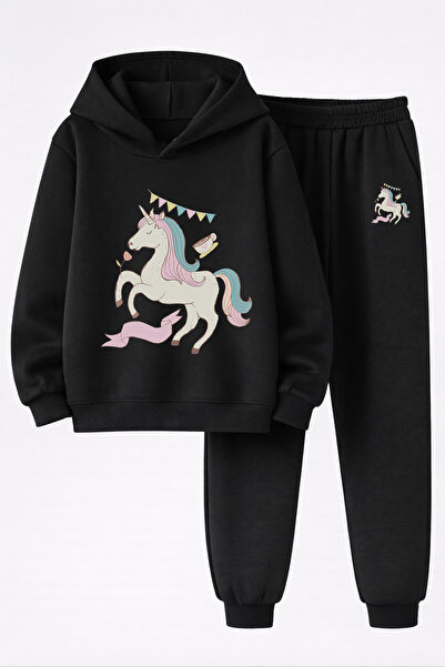 MAGORS SET PENTRU COPII CU IMPRIMARE UNICORN, COMPUS DIN BLUZĂ ȘI PANTALONI D...