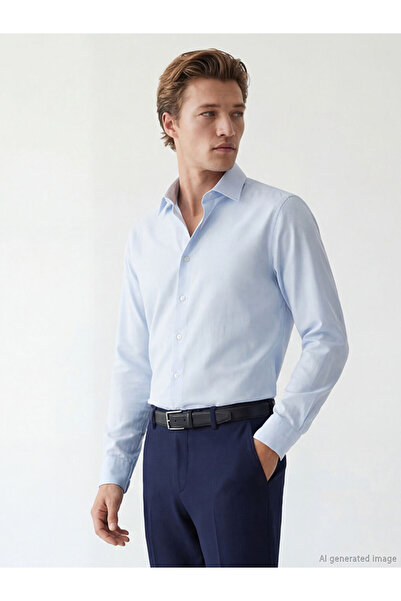 LC Waikiki Rmz Gi̇yi̇m Farkiyla Standard Fit Oxford Men's Shirt