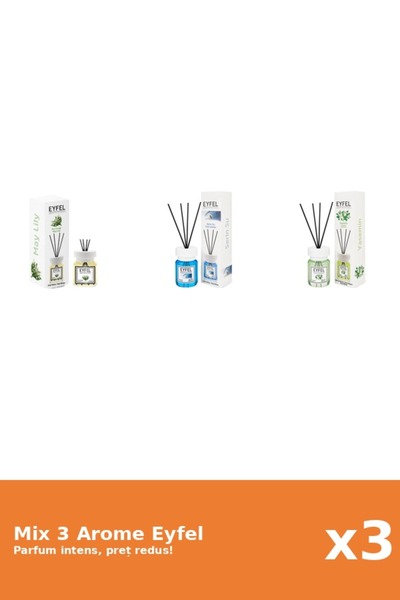Eyfel Set 3 Mix Eyfel: 1x Cool Water, 1x Iasomie, 1x Lacramioare