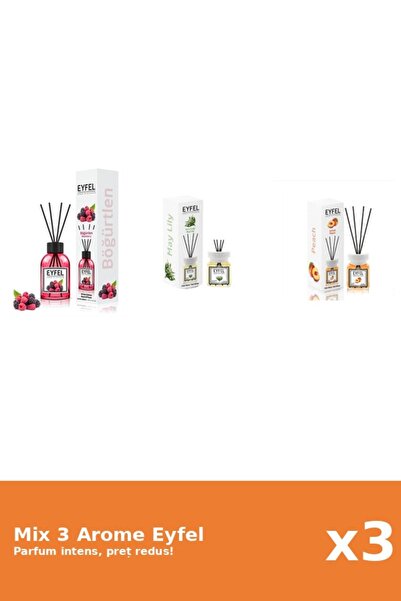 Eyfel Set 3 Mix Eyfel: 1x Fructe De Padure, 1x Lacramioare, 1x Piersica