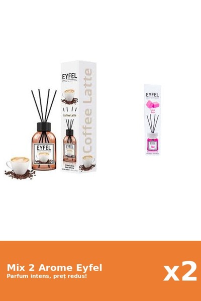 Eyfel Set 2 Mix Eyfel: 1x Bubble Gum, 1x Cafea