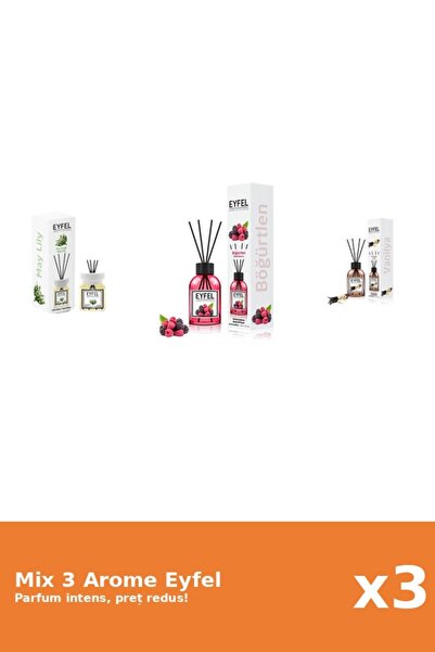 Eyfel Set 3 Mix Eyfel: 1x Fructe De Padure, 1x Lacramioare, 1x Vanilie