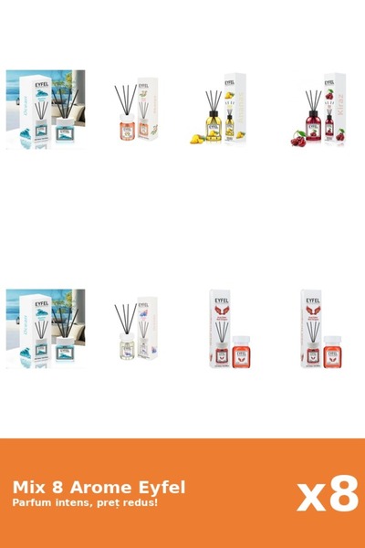Eyfel Set 8 Mix Eyfel: 1x Acacia, 1x Ananas, 1x Cirese, 2x Ocean, 1x Orhidee,...