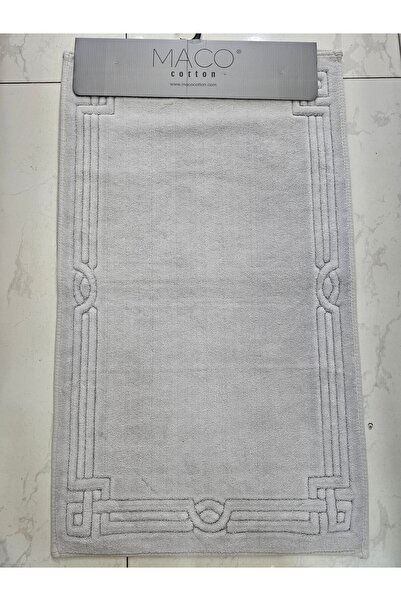 KÜBRAHOME'S طقم سجادة من القطن ماكو قطن لون رمادي، قطعتين