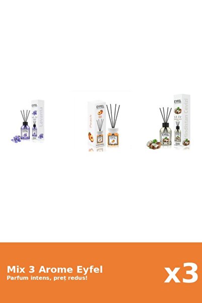 Eyfel Set 3 Mix Eyfel: 1x Lavanda, 1x Nuca De Cocos, 1x Piersica