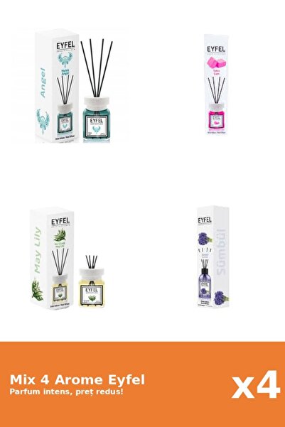 Eyfel Set 4 Mix Eyfel: 1x Angel, 1x Bubble Gum, 1x Lacramioare, 1x Zambile