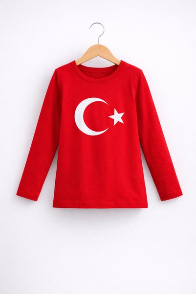 DUCA KIDS Μακρυμάνικο μπλουζάκι Moon Star Flag με τύπωμα |   23 Απριλίου |   ...