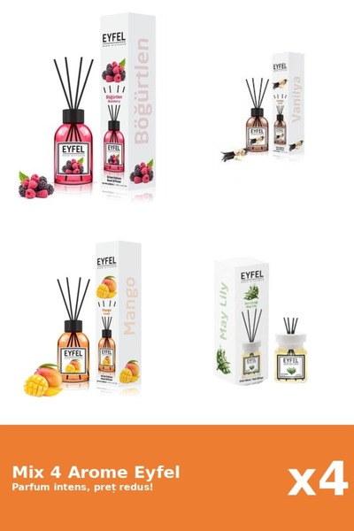 Eyfel Set 4 Mix Eyfel: 1x Fructe De Padure, 1x Lacramioare, 1x Mango, 1x Vanilie