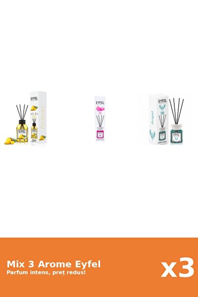 Eyfel Set 3 Mix Eyfel: 1x Ananas, 1x Angel, 1x Bubble Gum