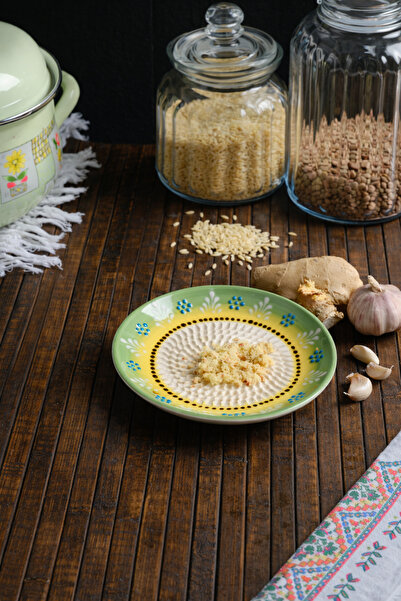 EvaniLife Seramik Rende Tabağı Çok Amaçlı Pratik Sarımsak & Zencefil Rendesi ...