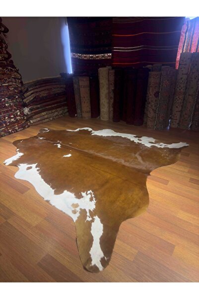 DOGANLAR ANTIQ GERÇEK DERİ NATUREL DANA DERİSİ 295A AÇIK KAHVE 240X250 POST HALI