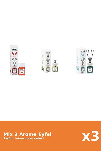 Eyfel Set 3 Mix Eyfel: 1x Angel, 1x Lacramioare, 1x Red Dragon