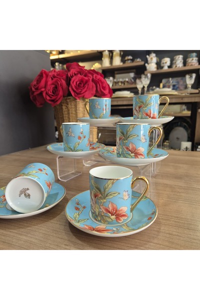 ERVA Kinğ Emilia 6 Kişilik Kahve Fincanı Takımı