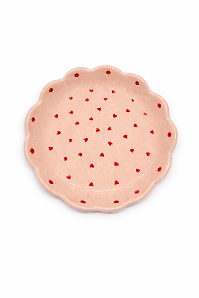 atelier Zeramos El Yapımı Kalpli Seramik Tabak