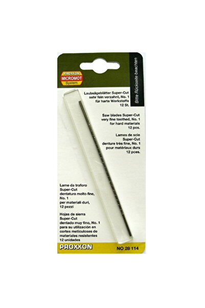 Proxxon Micromot Pinless Blades for Jigsaws, 28114, 50 TPI, 12 pcs