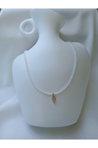 OEM Youthful necklace at the base of the neck with white cubic zirconia beads...