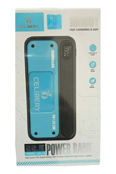 celibery بنك طاقة Brave+ بسعة 10000 مللي أمبير مع خاصية الشحن السريع، 5 فولت/...