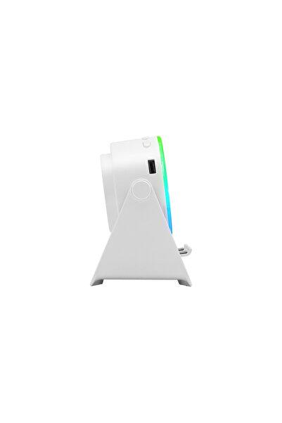 Apricot SNS9101 5in1 İndüksiyon Teknolojili Kablosuz Speaker - RGB Işıklı Beyaz Hoparlör