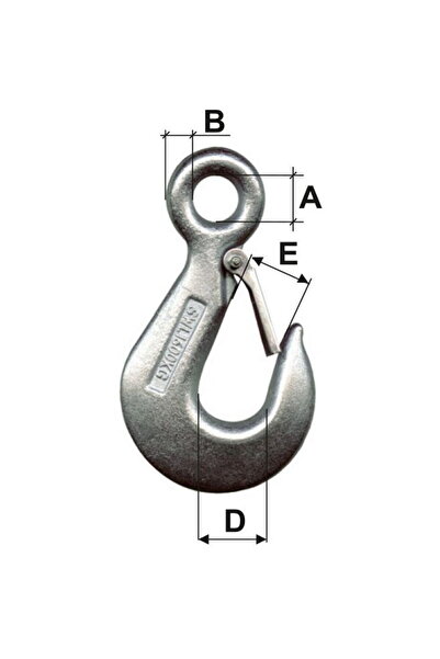 MK CÂRLIG ZINCAT FIXAT 1000KG / 18MM/33MM