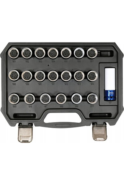 yato Set de chei tubulare pentru piulițe de roată 21 buc