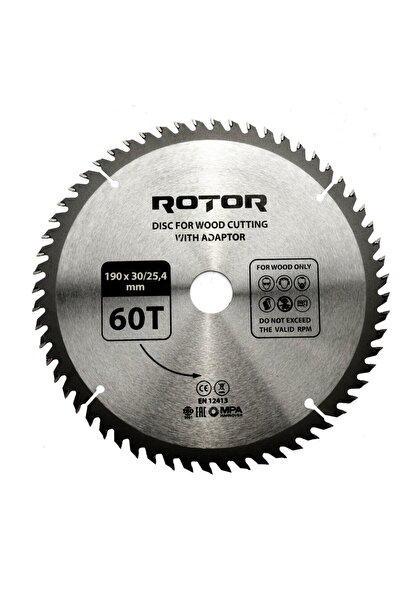 Rotor Disc de tăiere pentru lemn 190*30/25.4 cu adaptor 60T