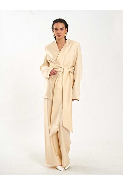 Coral Shawl Oversized Jacket 131062 Cream