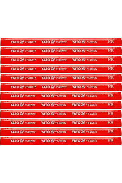 yato Set 12 creioane de tâmplar, 175 mm, roșii