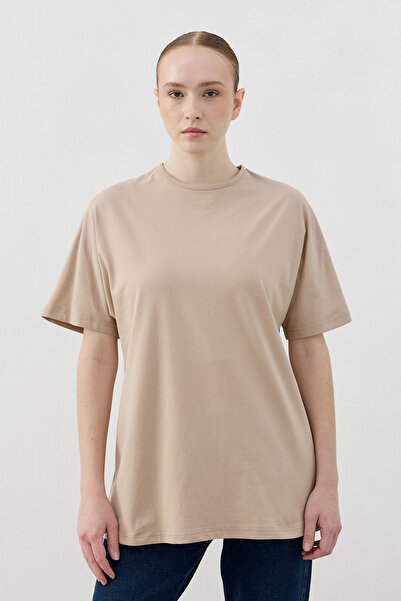 Merwishop Merwish Short Sleeve Basic Cotton Pack T-Shirt 1809 Mink