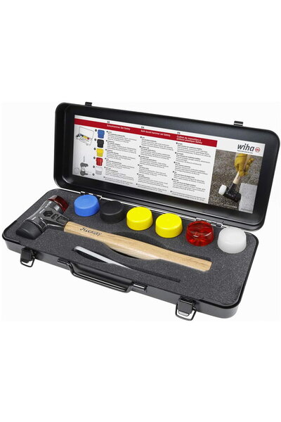 wiha Set ciocane de siguranță cu față moale, 8 piese Ø 40mm