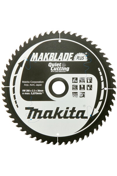 Makita Lamă de ferăstrău circular 260x30mm 40Z B-32487