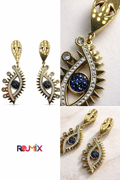 Rojmix Modern Eye Figured Women's Earrings