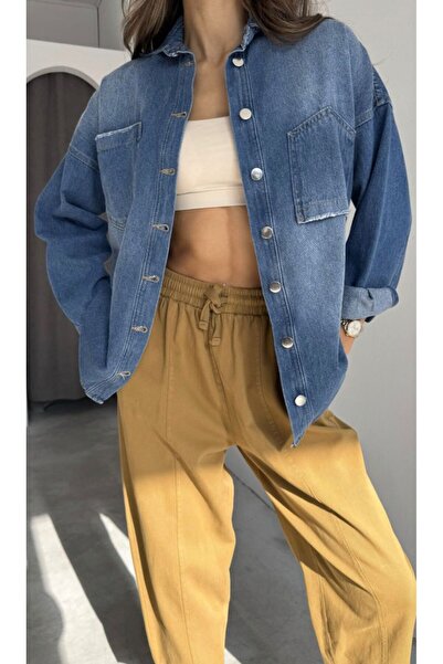 Bizde Ne Yok ki kot gömlek