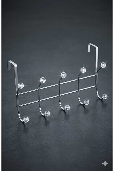 Funny Life Kristal Detaylı Şık ve Pratik Kapı Arkası Askılık (18x37 cm) - 1 Adet