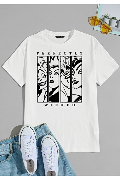 barsdepo Tricou Wicked cu imprimeu , Tricou unisex supradimensionat pentru co...