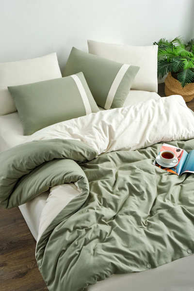 VENICA MASCUSE رانفورس مفرد لوكس طقم غطاء لحاف ( ملاءة مطاطية )