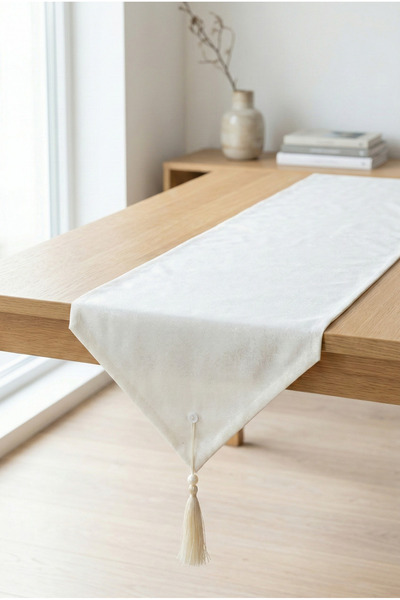 atak by atak home collection Κρεμ Τριγωνικό Τραπεζομάντιλο με Σχέδιο Σύννεφα ...