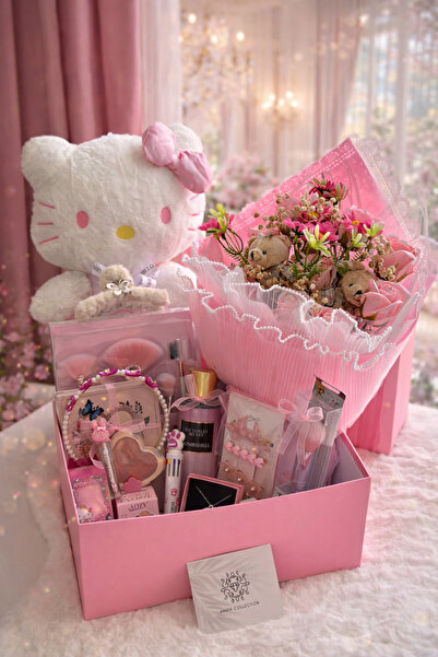 Ahsen Collection 8 Mart kadınlar günü hediyesi pembe full set