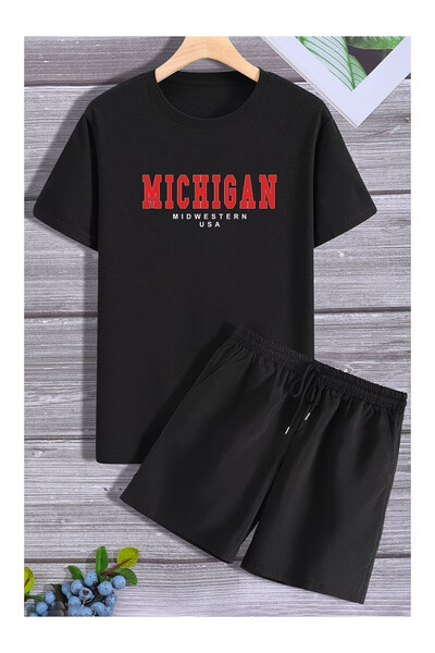 PENTHİLUS Men's Oversized Shorts Set - Men's Two-Piece Set