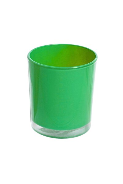İV BLUE PURPLE 6 Pieces Grass Green Pastel Color Glass Candle Holder - Interi...