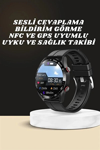 Epilons Akıllı Saat Amoled Ekran Metal Ve Deri Kordonlu Uyku Ve Sağlık Takibi...
