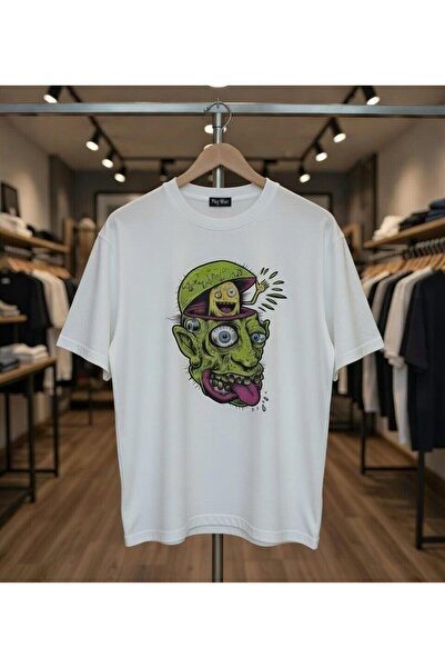 playwear Tricou cu imprimeu Green Monster, 100% bumbac, cu croială normală și...