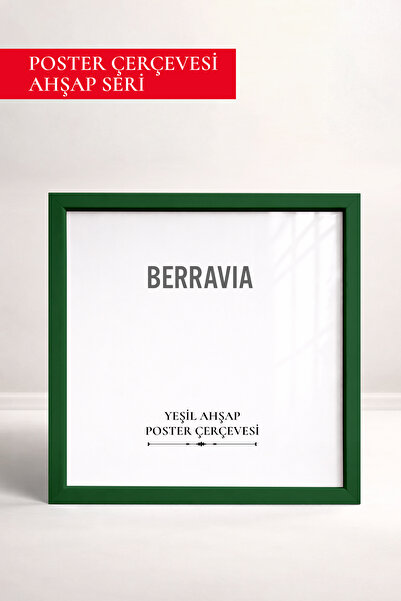 BERRAVIA Yeşil Ahşap Çerçeveli Poster Çerçeve, Kare Çerçeve, Resim Çerçevesi ...