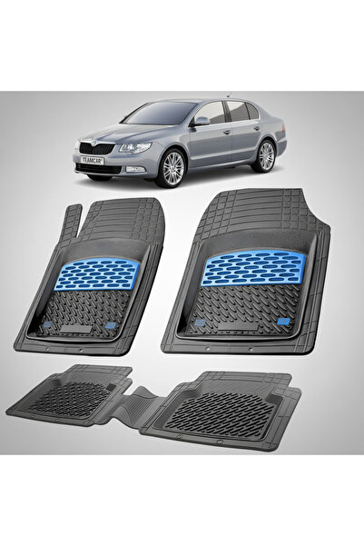 TEAMCAR Συμβατά πατάκια δαπέδου Skoda Superb II 2008-2015 | Μπλε