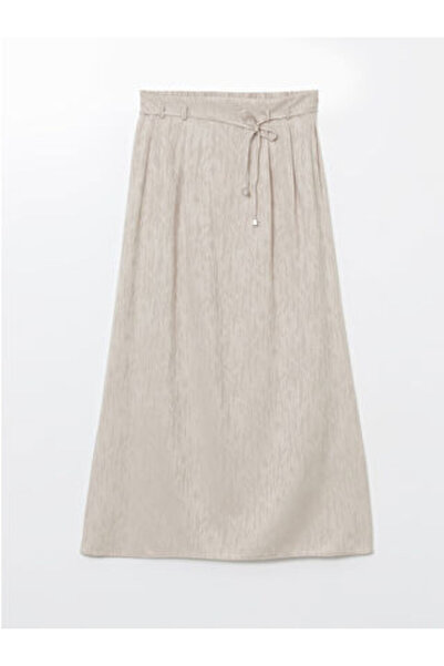LC Waikiki MODANOVA SEZON Μπεζ γυναικεία φούστα σε χαλαρή γραμμή Α